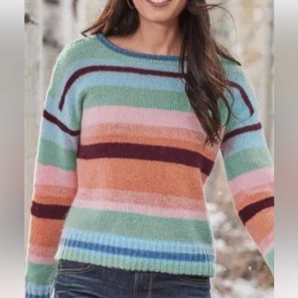 Sundance Wool Blend Striped Sibella Sweater